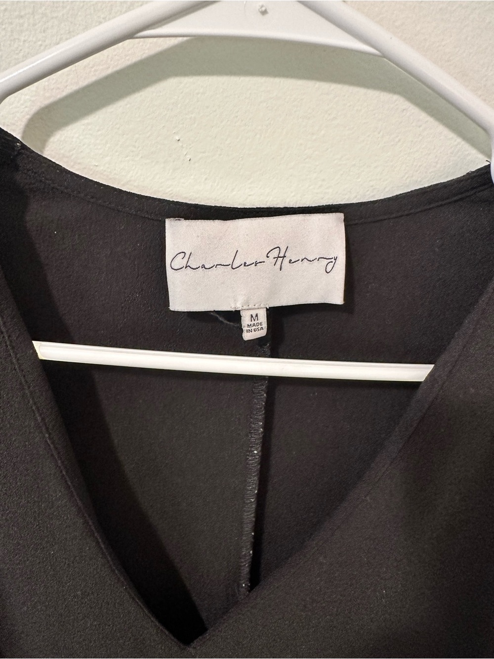 Charles Henry Black V-Neck Long Sleeve Dress - Picture 3 of 4